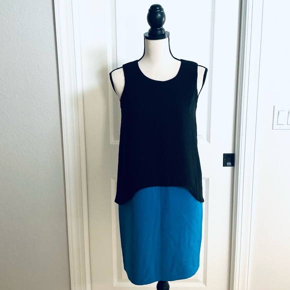 COP. COPINE, Tremie Robe Sleeveless Two-Tone Dress, Size 36 - Picture 2 of 11